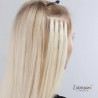 Mini biadesive - 60 fasce da 3 cm, double drawn, 100% capelli veri, su ordinazione - 17
