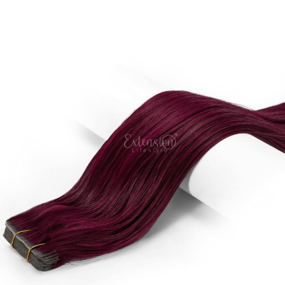 Biadesive invisibili - 20 fasce da 4 cm, double drawn, 100% capelli veri - 9