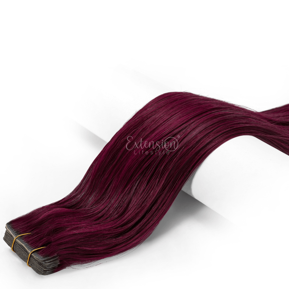 Biadesive invisibili - 20 fasce da 4 cm, double drawn, 100% capelli veri - 9