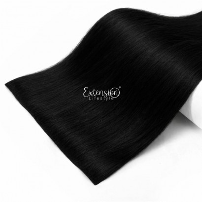 Clip invisibile singola fascia larga 15 cm, double drawn, 100% capelli veri