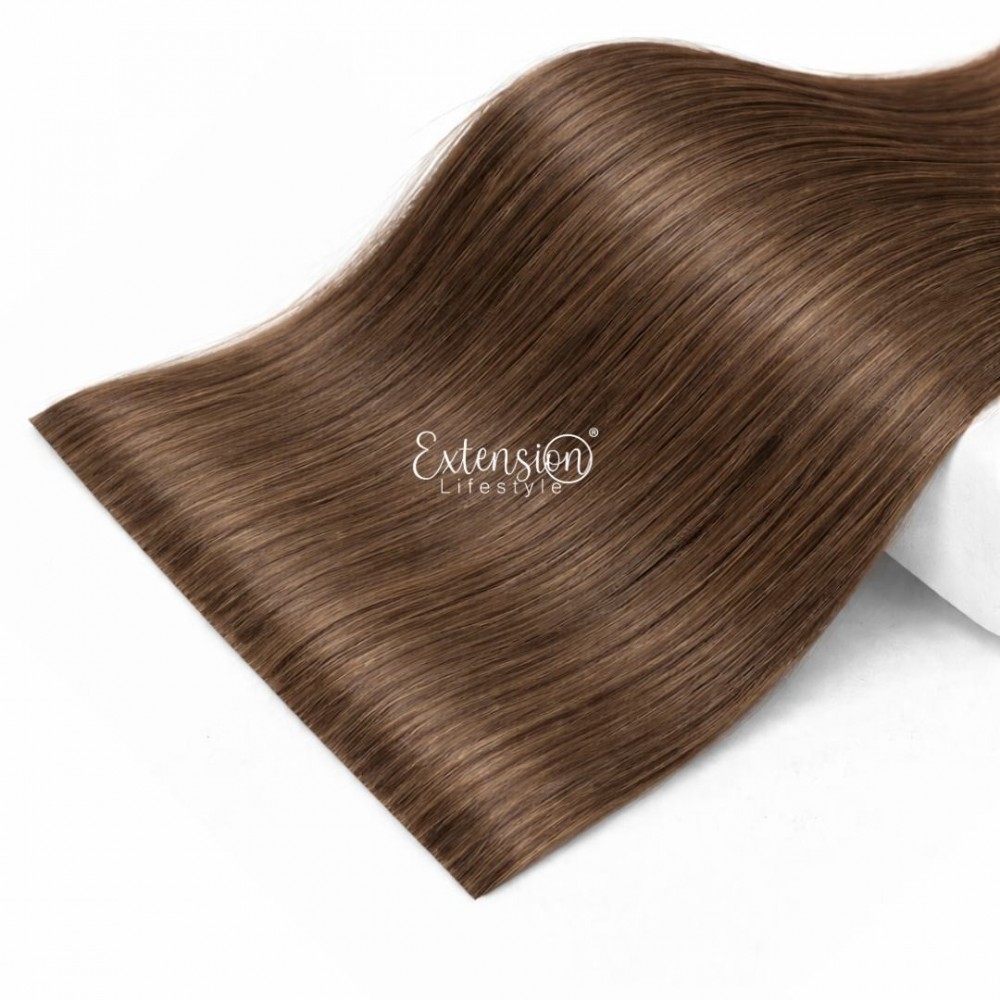 Clip invisibile singola fascia larga 15 cm, double drawn, 100% capelli veri