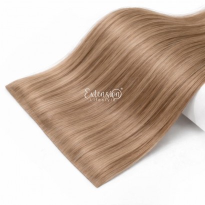 Clip invisibile singola fascia larga 15 cm, double drawn, 100% capelli veri