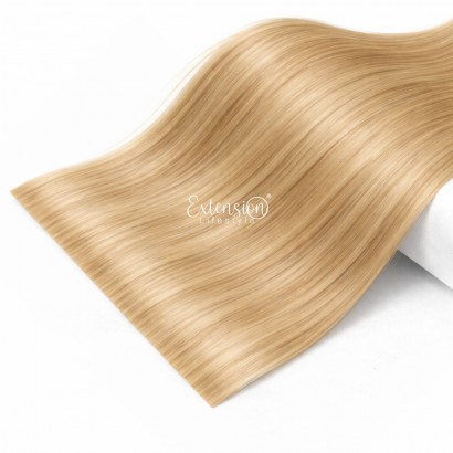 Clip invisibile singola fascia larga 15 cm, double drawn, 100% capelli veri