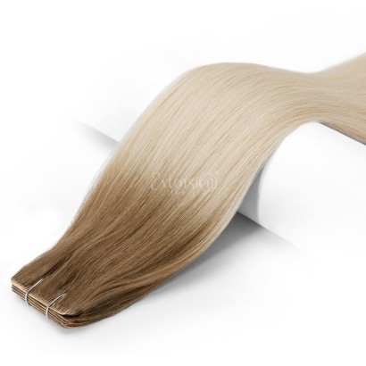 Biadesive invisibili 20 fasce da 4 cm double drawn 100% capelli veri