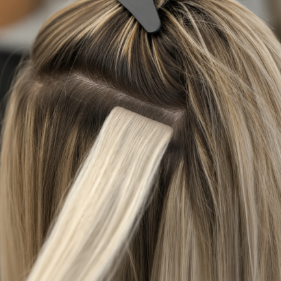 Biadesive invisibili 20 fasce da 4 cm double drawn 100% capelli veri