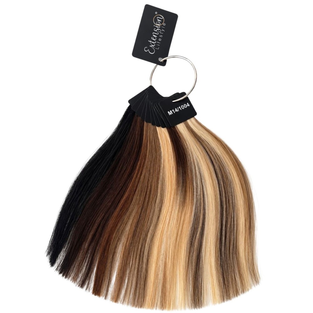 Cartella colori Extension realizzata in capelli naturali