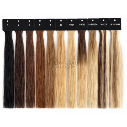 Cartella colori Extension realizzata in capelli naturali